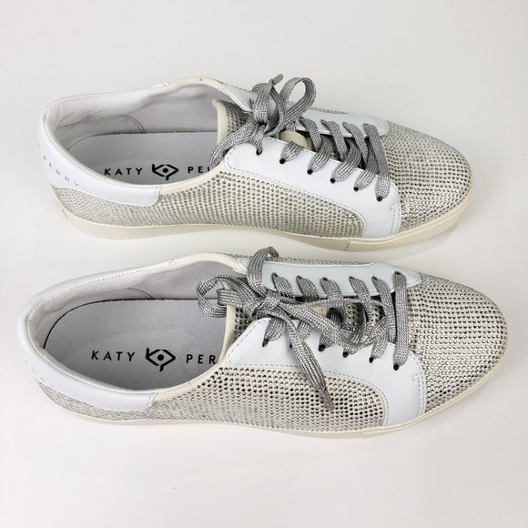 Katy Perry Women Rizzo Crystal Stones Lace-Up Sparkly Sneakers US 9.5 EU40 - Picture 3 of 9